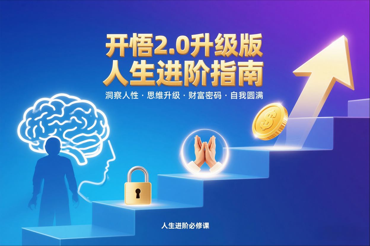 开悟2.0升级版人生进阶指南，洞察人性-思维升级-财富密码-自我圆满-快名资源网