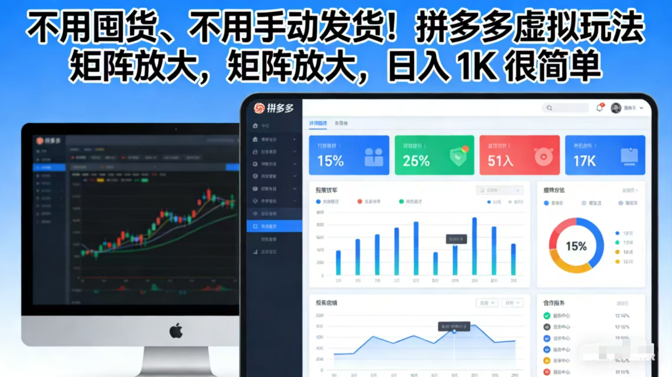 不用囤货、不用手动发货！拼多多虚拟玩法，矩阵放大，日入 1K 很简单-快名资源网