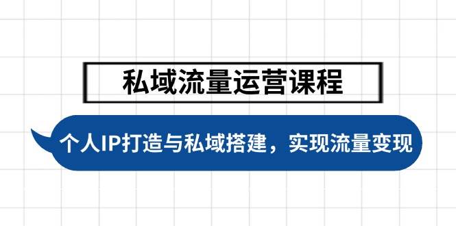 私域流量运营课程，个人IP打造与私域搭建，助力学员实现流量变现-快名资源网