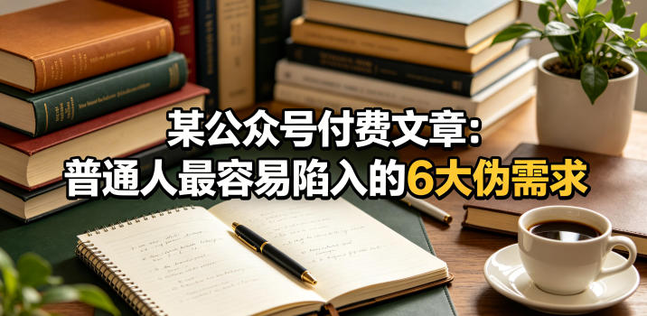 某公众号付费文章：普通人最容易陷入的6大伪需求-快名资源网