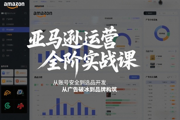 亚马逊运营全阶实战课，从账号安全到选品开发，从广告破冰到品牌构筑(更新2026)-快名资源网
