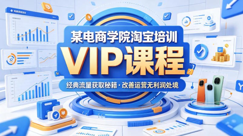 某电商学院淘宝培训VIP课程，各种经典有用的流量获取秘籍，改善运营产品没利润的处境(2026年5月)-快名资源网