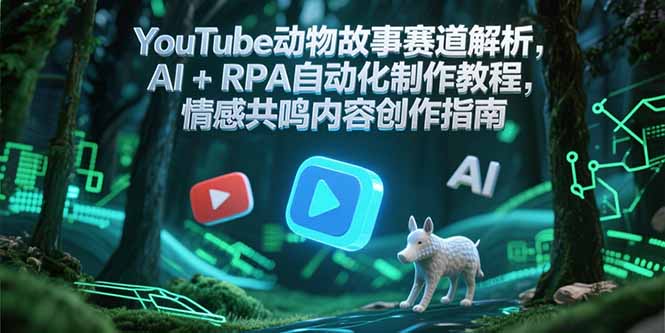 YouTube动物故事赛道解析，AI+RPA自动化制作教程，情感共鸣内容创作指南-快名资源网