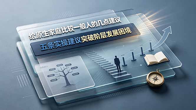 付费文章：给原生家庭比较一般人的几点建议，五条实操建议突破阶层发展困境-青虫资源网