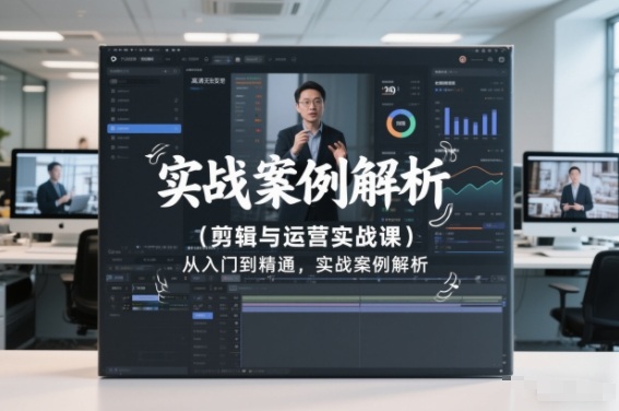 剪辑与运营实战课，从入门到精通，实战案例解析(更新2026)-快名资源网