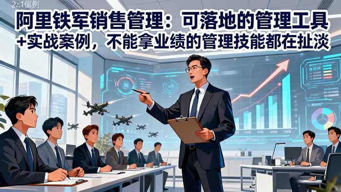 阿里铁军销售管理：可落地的管理工具+实战案例，不能拿业绩的管理都在扯淡-快名资源网