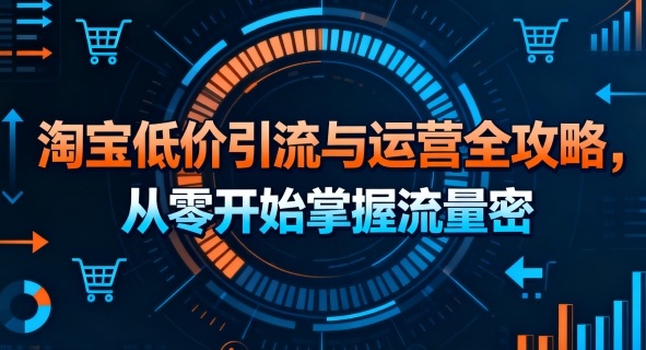 淘宝低价引流与运营全攻略，从零开始掌握流量密码-快名资源网