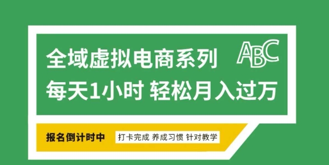 全域虚拟电商变现系列，通过平台出售虚拟电商产品从而获利-快名资源网