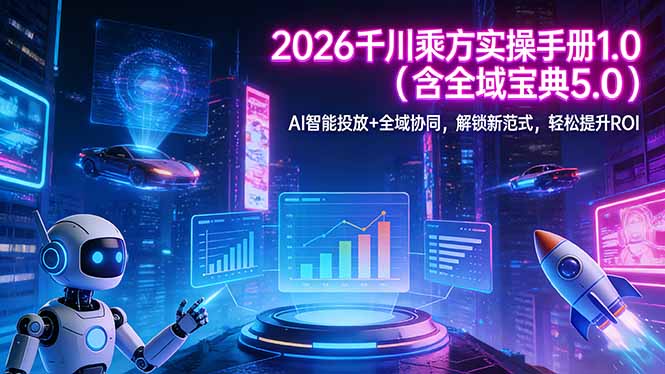 2026 千川乘方实操手册 1.0(含全域宝典 5.0-快名资源网