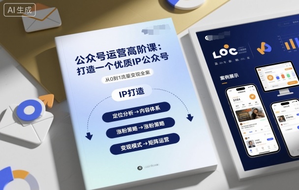 公众号运营高阶课，打造一个优质IP公众号-青虫资源网