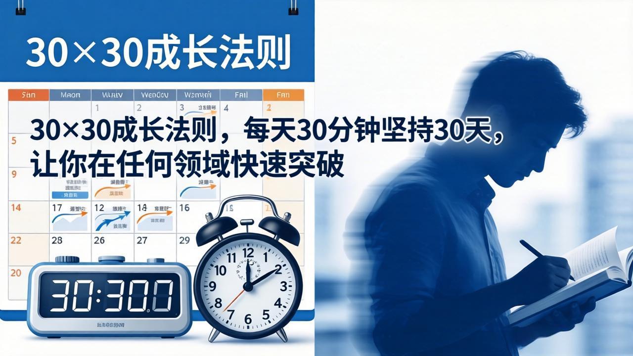 付费文章：30×30成长法则，每天30分钟坚持30天，让你在任何领域快速突破-青虫资源网