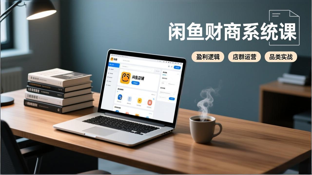 闲鱼财商系统课：从盈利逻辑、店群运营到品类实战，实现稳定月入过万-快名资源网