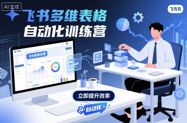 飞书多维表格自动化训练营，手把手教你告别重复处理，用多维表格开启高效办公新模式-青虫资源网