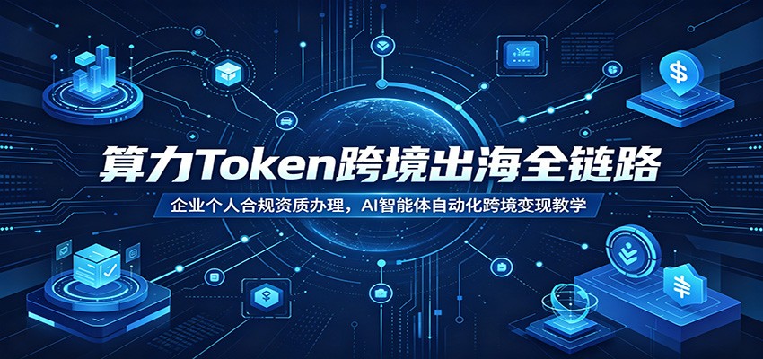 算力Token跨境出海全链路：企业个人合规资质办理，AI智能体自动化跨境变现教学-快名资源网