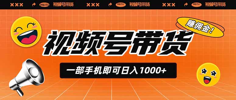 视频号带货，一部手机即可日入1000+，无人直播玩法轻松躺赚带货佣金-青虫资源网