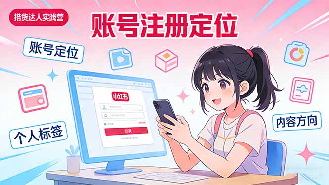 小红书带货达人实战营：账号注册定位、内容创作、选品策略、带货技巧、流量运营等-快名资源网