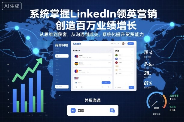 系统掌握LinkedIn领英营销，创造百万业绩增长，从思维到获客，从沟通到成交，系统化提升外贸能力-快名资源网