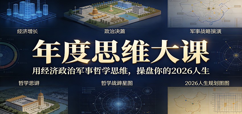 年度思维大课，用经济政治军事哲学思维，操盘你的2026人生-快名资源网