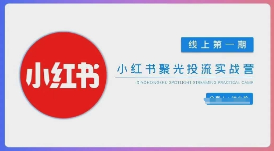 小红书聚光陪跑第一期，教你从0到1玩转小红书聚光投流，搭建小红书付费投流团队，更快的见到效果-快名资源网