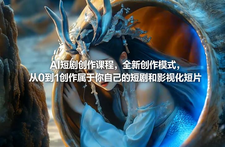 AI短剧创作课程，全新创作模式，从0到1创作属于你自己的短剧和影视化短片-快名资源网