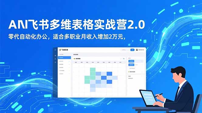 AI+飞书多维表格实战营2.0：零代码自动化办公，适合多职业月收入增加2万元-快名资源网
