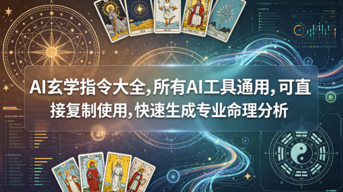AI玄学指令大全，所有AI工具通用，可直接复制使用，快速生成专业命理分析-快名资源网