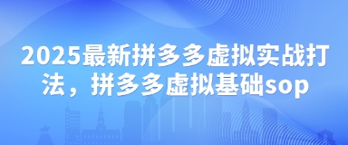 2025最新拼多多虚拟实战打法，拼多多虚拟基础sop-快名资源网