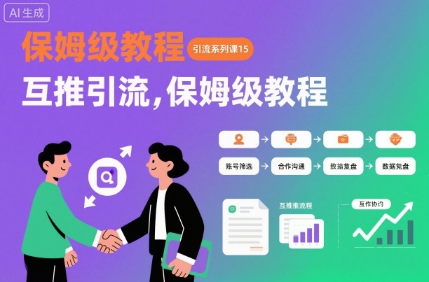 引流系列课15：互推引流，保姆级教程【文档】-快名资源网