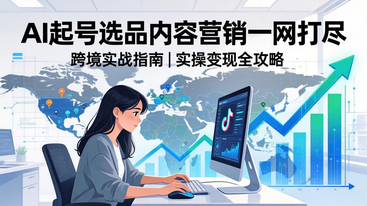 2026 TikTok 跨境AI实操：从零基础到变现全流程，AI起号选品内容营销一网打尽-快名资源网