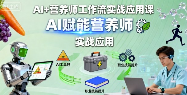 AI+营养师工作流实战应用课，AI赋能营养师-青虫资源网