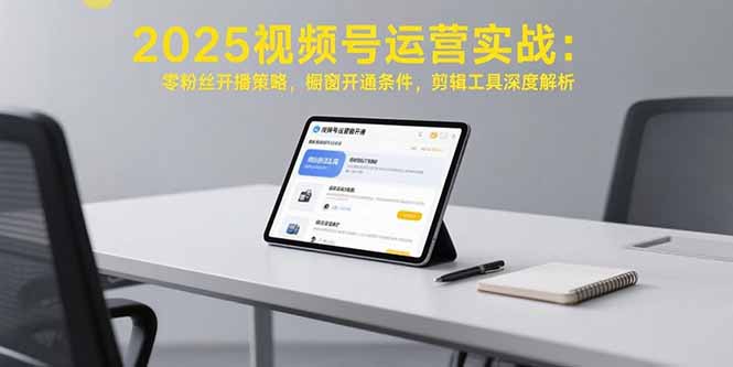 2025视频号运营实战：零粉丝开播策略，橱窗开通条件，剪辑工具深度解析-快名资源网