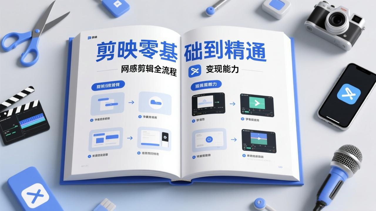 剪映零基础也能快速上手，从入门到精通掌握网感剪辑全流程，掌握能直接变现的剪辑能力-快名资源网