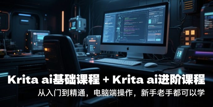 krita ai基础课程+Krita ai进阶课程，从入门到精通，电脑端操作，新手老手都可以学-快名资源网