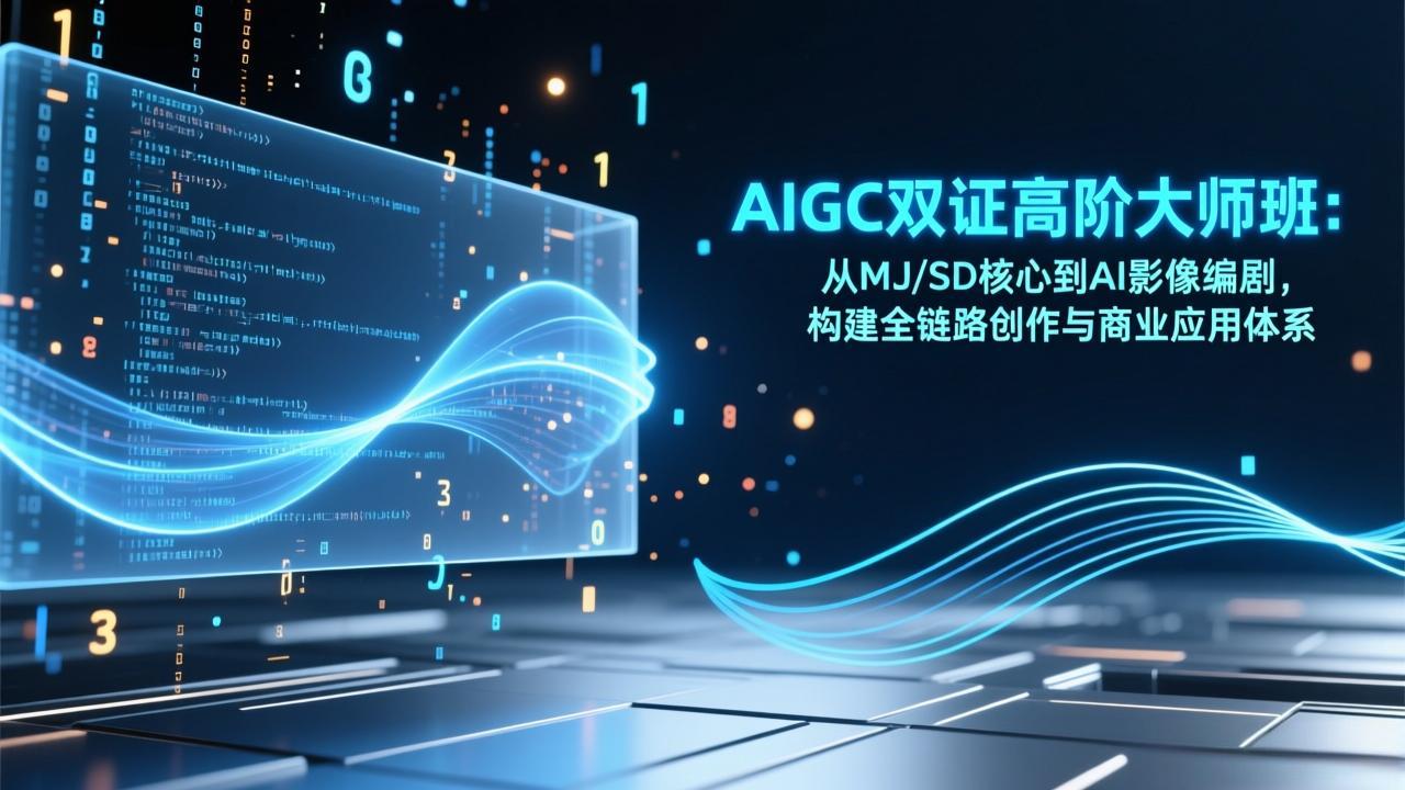 AIGC双证高阶大师班：从MJ/SD核心到AI影像编剧，构建全链路创作与商业应用体系-快名资源网