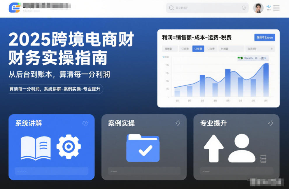 2025跨境电商财务实操指南，从后台到账本，算清每一分利润，系统讲解-案例实操-专业提升-快名资源网