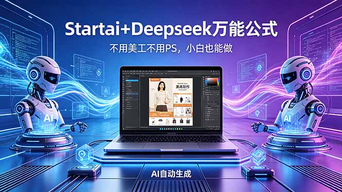 AI自动做电商详情页：Startai+Deepseek万能公式，不用美工不用PS，小白也能做-青虫资源网