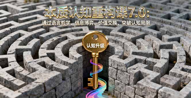 本质认知重构课7.0：通过语言哲学、信息博弈、价值交换，突破认知局限-快名资源网