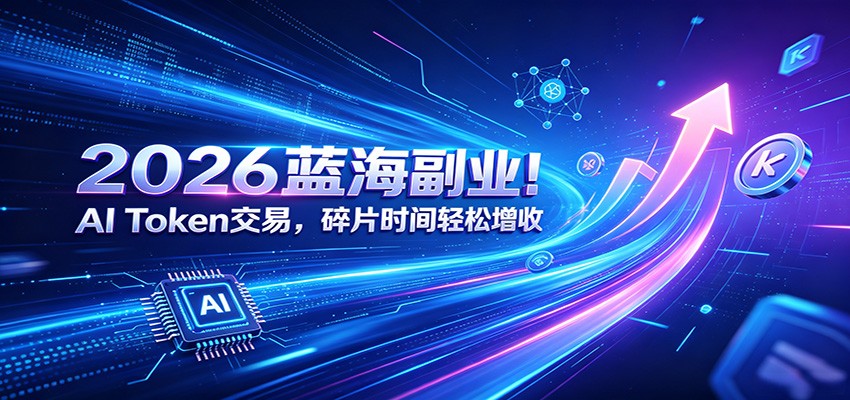 2026蓝海副业！AI Token交易，碎片时间轻松增收-青虫资源网
