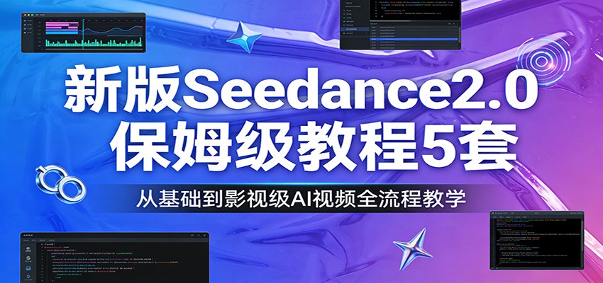 新版Seedance2.0保姆级教程5套：从基础到影视级AI视频全流程教学-快名资源网