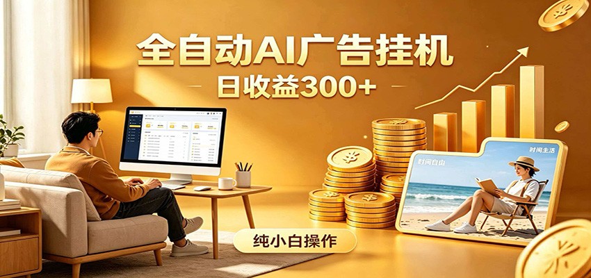 AI风口项目，全程解放双手，后台自动运行赚取收益，每天稳定收益300+-青虫资源网