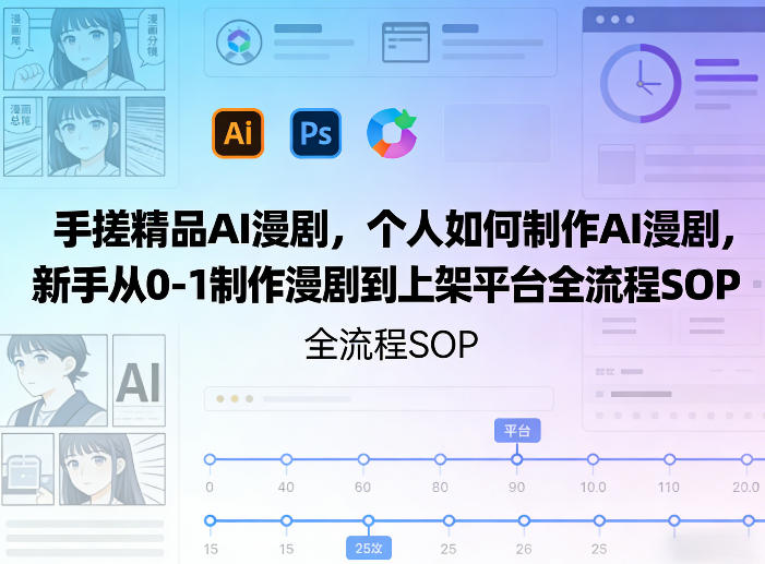 手搓精品AI漫剧，个人如何制作AI漫剧，新手从0-1制作漫剧到上架平台全流程SOP-快名资源网
