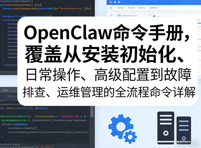 OpenClaw命令手册，覆盖从安装初始化、日常操作、高级配置到故障排查、运维管理的全流程命令详解-快名资源网