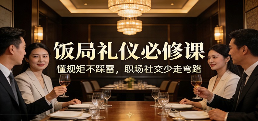 公众号收费文章：《饭局礼仪必修课：懂规矩不踩雷，职场社交少走弯路》-快名资源网