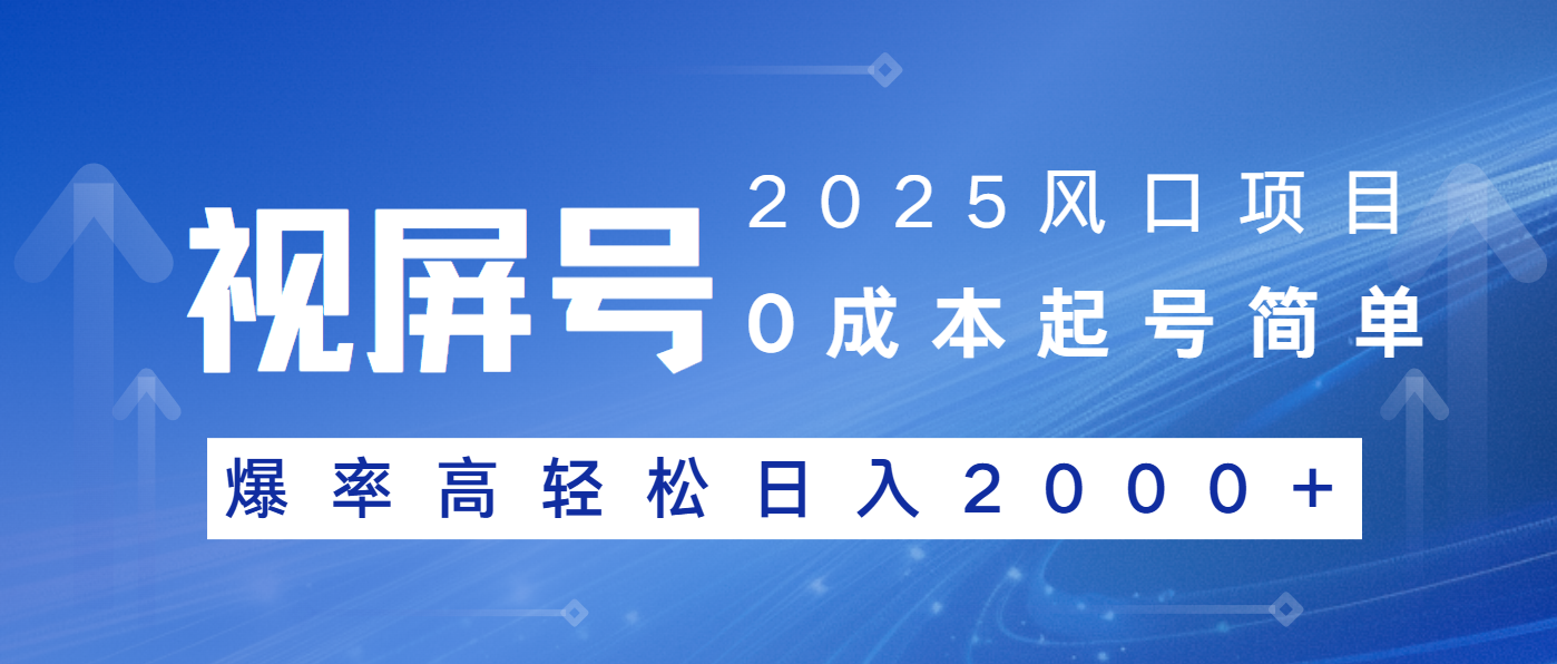 2025风口项目，视频号带货，起号简单，爆率高轻松日入2000+-快名资源网