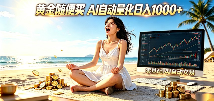 黄金随便买？AI自动外汇量化交易 在家当皇帝 日入1000+-快名资源网