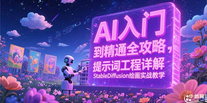 AI入门到精通全攻略，提示词工程详解，StableDiffusion绘画实战教学-青虫资源网