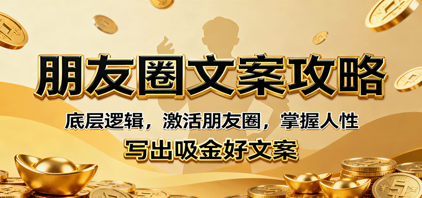 朋友圈文案攻略：底层逻辑，激活朋友圈，掌握人性，写出吸金好文案-快名资源网