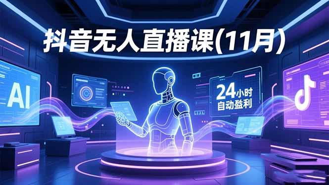 抖音无人直播课(11月-快名资源网