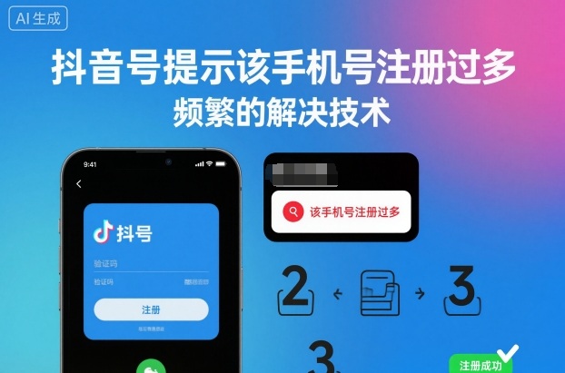 抖音号提示该手机号注册过多，频繁的解决技术-青虫资源网