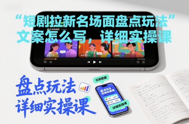 短剧拉新名场面盘点玩法文案怎么写，详细实操课-快名资源网